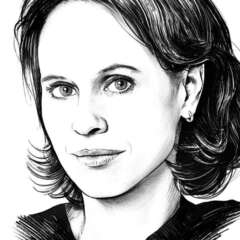 Work Barbara Bleisch Portrait illustration zeichnung eitorial drawing schwarz weiss black and white portraet Kornel Illustration | Kornel Stadler