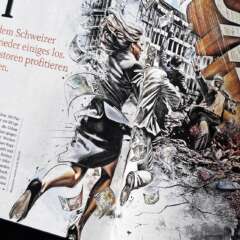 Work Bonds Investment Paradeplatz schweiz magazineillustration conceptualillustration bilanz Schweizer Wirtschaftsmagazin Kornel Illustration | Kornel Stadler