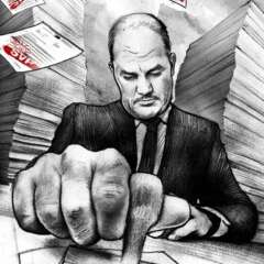 Work Buerokratie SVP Illustration Kornel Illustration | Kornel Stadler