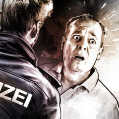 Work Illustration mystery polizei trauma dark crime scene donkeys eselstall Kornel Illustration | Kornel Stadler