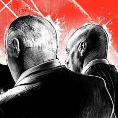 Work Editorial illustration magazine board members aktionaere ink drawing crime scene kidnapped geknebelt Kornel Illustration | Kornel Stadler